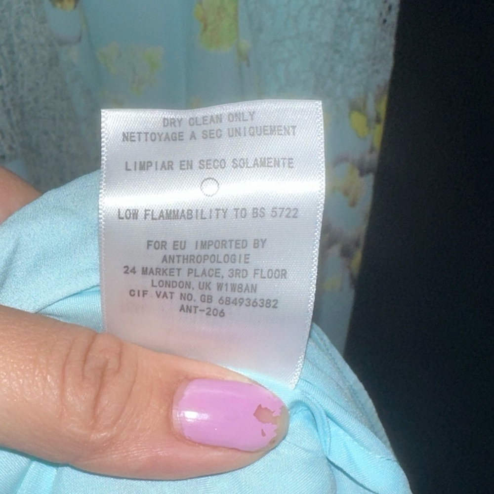 Anthropologie Sachin Babi Lace Floral Midi Biased Dress size 6 - Picture 8 of 9